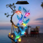 lampe solaire vent oiseaux vol bleu rouge vert jaune moderne extérieure ip67 led