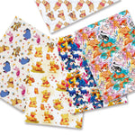 tissu imprimé dessins animés winnie ourson coton polyester 140x50cm bricolage enfants illustration colorée