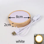 lampe décorative moderne transparente motifs floraux base bois câble usb blanc beige vertclair