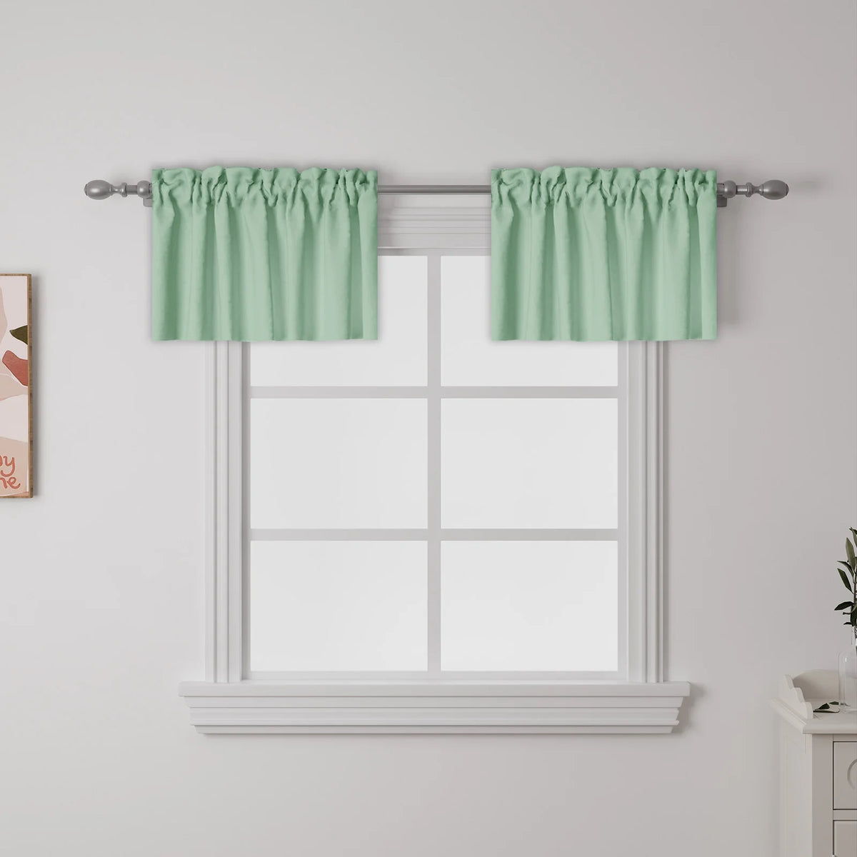 rideaux vert pastel moderne 100% polyester opaques 40x60cm 76x60cm 76x92cm 106x91cm 132x46cm
