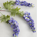 décoration intérieure guirlande fleurs artificielles bleu blanc rose vert naturel