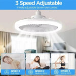ventilateur lumière led blanc moderne télécommande incluse chambre cuisine