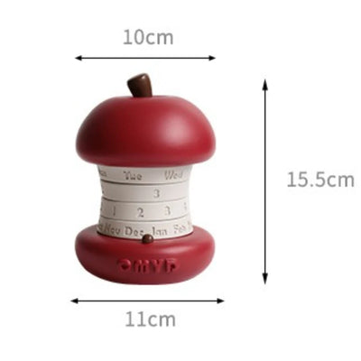 calendrier rotatif moderne rouge lisse opaque salon chambre adhesive mois jours