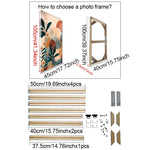 cadre photo bois moderne toile abstraite multicolore fixations 45cm 35cm 40cm