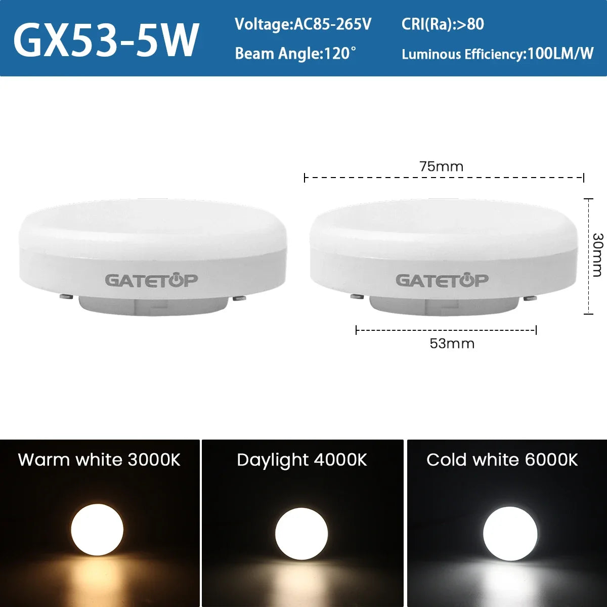lampe led armoire blanc moderne 12w 15w 5w 7w 9w ac85265v 6000k 4000k 3000k