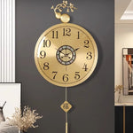 horloge murale moderne ornement floréal chambre salon chinois traditionnel aiguille métal