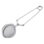 infuseur thé maille fine chaîne boucle moderne argenté filtre épices cuisine théière herbes thé