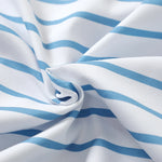 taies d'oreiller rayées bleu clair blanc modernes polyester 40x60 50x65 50x70 50x75 50x90cm