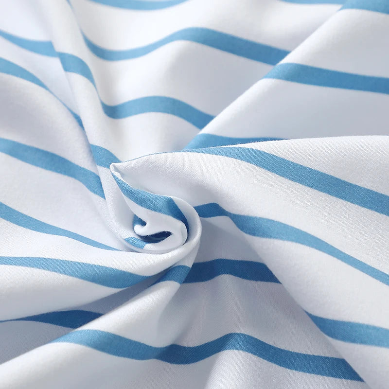 taies d'oreiller rayées bleu clair blanc modernes polyester 40x60 50x65 50x70 50x75 50x90cm