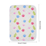 tapis absorbant imperméable chien chat motif pattes coeur lavable antidérapant intérieur moderne bleu