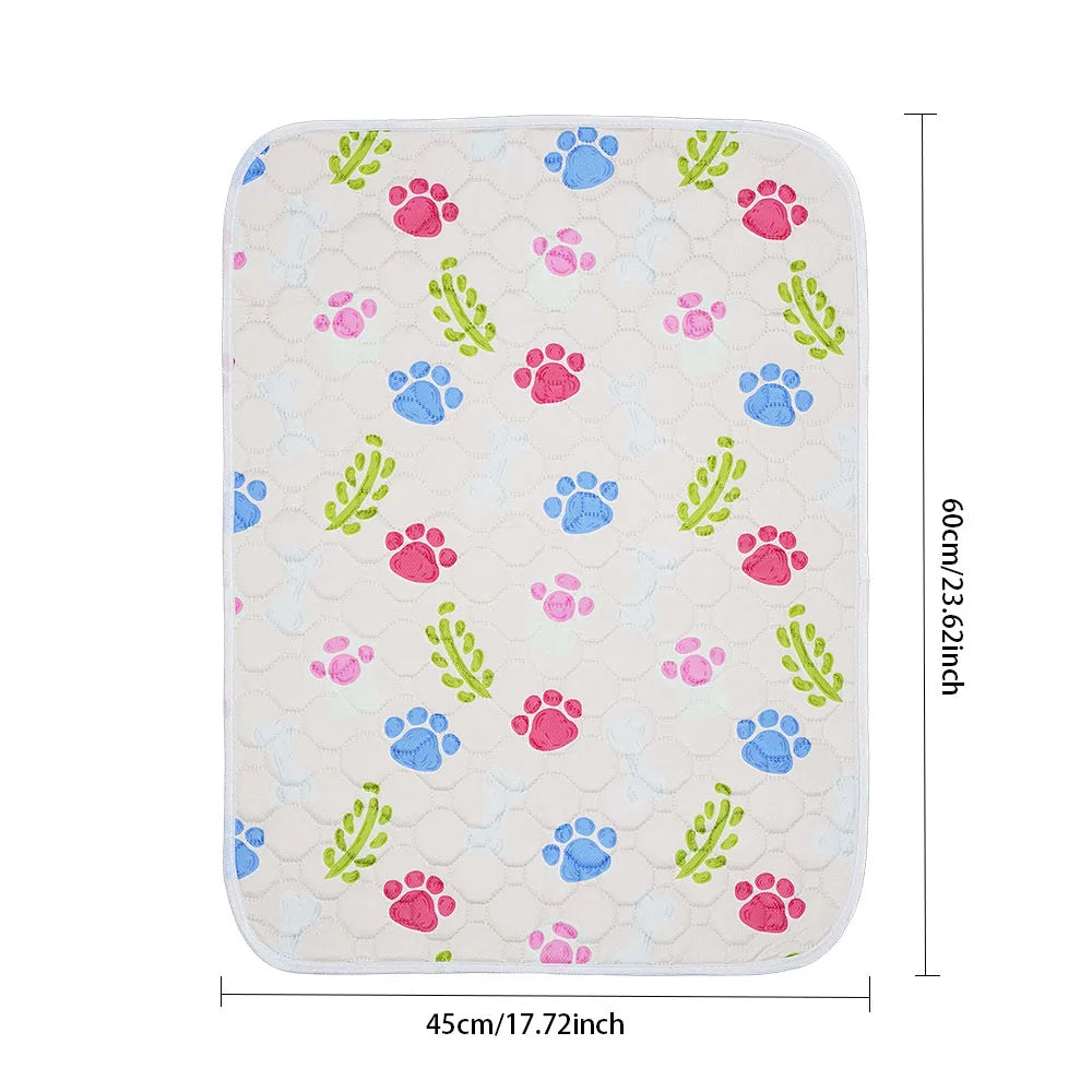 tapis absorbant imperméable chien chat motif pattes coeur lavable antidérapant intérieur moderne bleu
