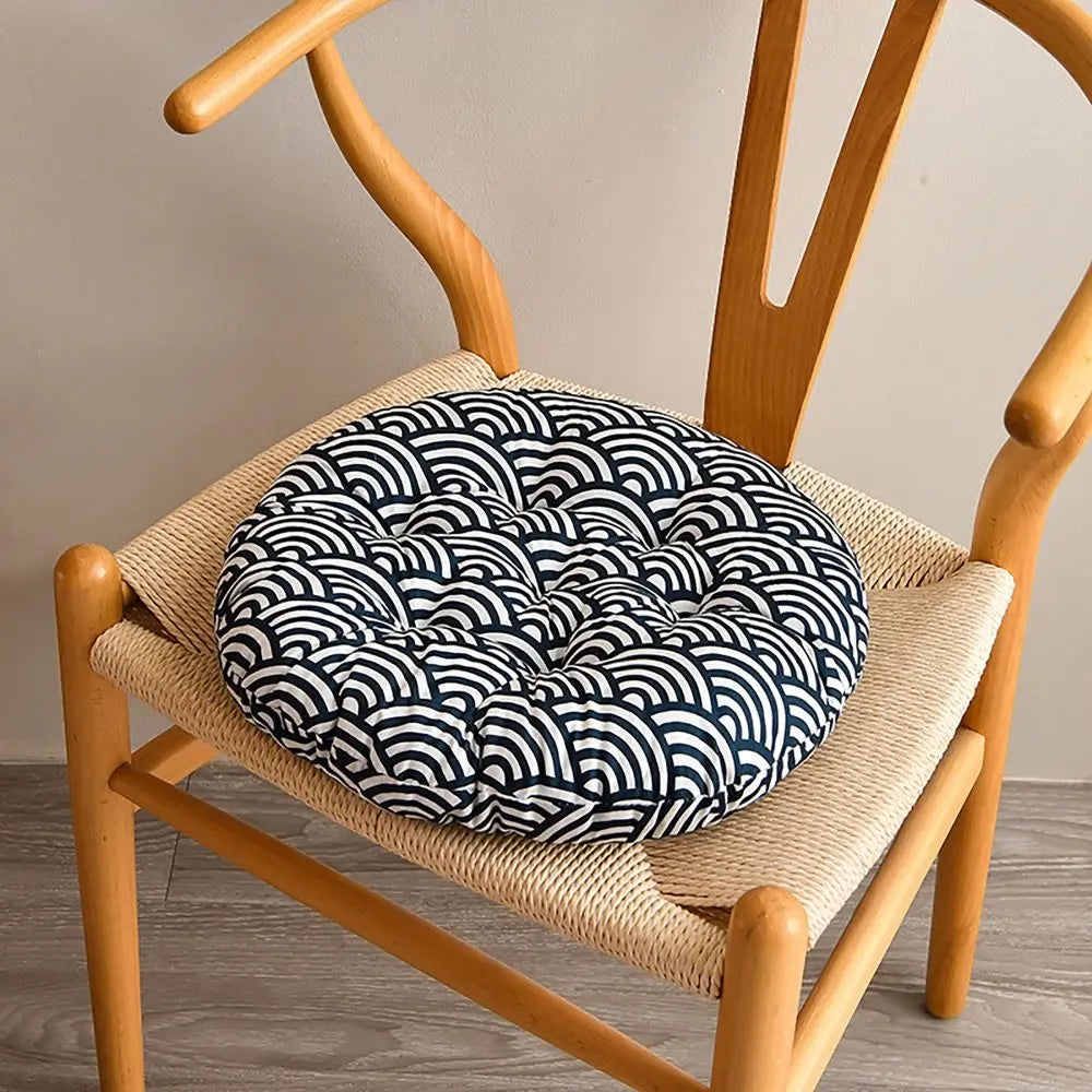 coussin rond antidérapant moderne motif feuilles tropicales ours polaires 40x40cm coton polyester