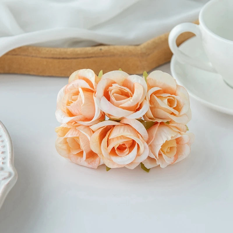 fleurs artificielles soie roses blanches couronne mariage romantique décoration intérieure anniversaire baby shower