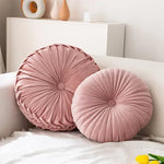 coussin rond rose pâle polyester mémoire forme solide moderne amovible lavable