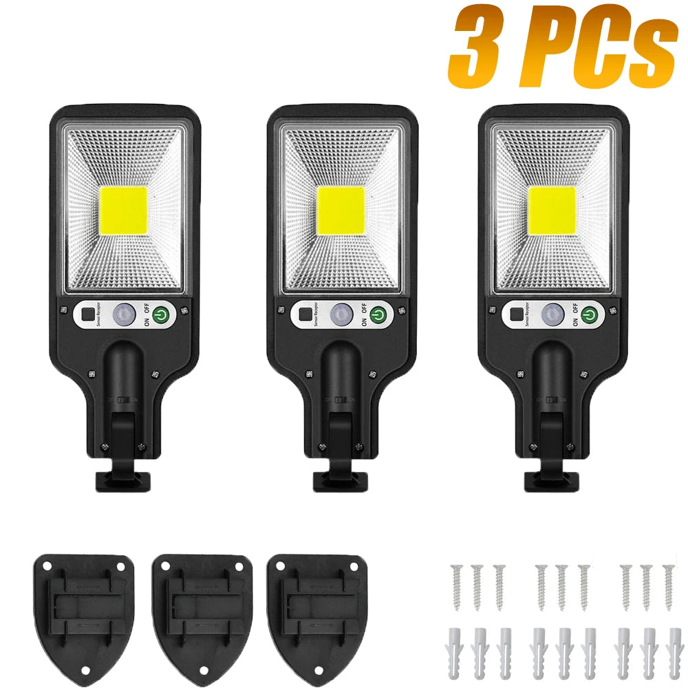 projecteurs solaires extérieurs modernes ip65 led économie énergie noir interrupteur sensoriel 270deg
