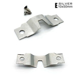 clips métalliques or noir argent rayures horizontales modernes vis différentes tailles