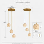 suspension lumineuse moderne marbre beige cuivre salon salle manger cuisine