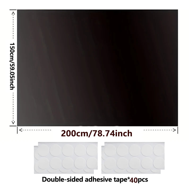 rideau occultant noir adhésif fenêtre opaque minimaliste facile maison