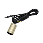 ampoule suspendue moderne câble noir interrupteur doré métal e27 chambre salon étude