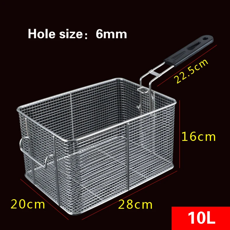 panier friture acier inoxydable maille fine poignées frites légumes