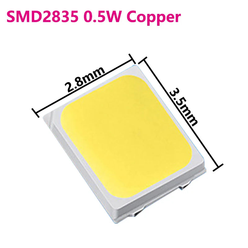 diodes led jaune smd 5730 2835 5w 60lm 3v plat opaques électronique 3000k 4000k