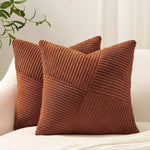 coussin beige rayures verticales moderne housse 45x45cm polyester coton zipper blancintérieur deco maison