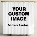 rideau douche personnalisable blanc rayures verticales moderne tapis pièces anneaux suspension polyester