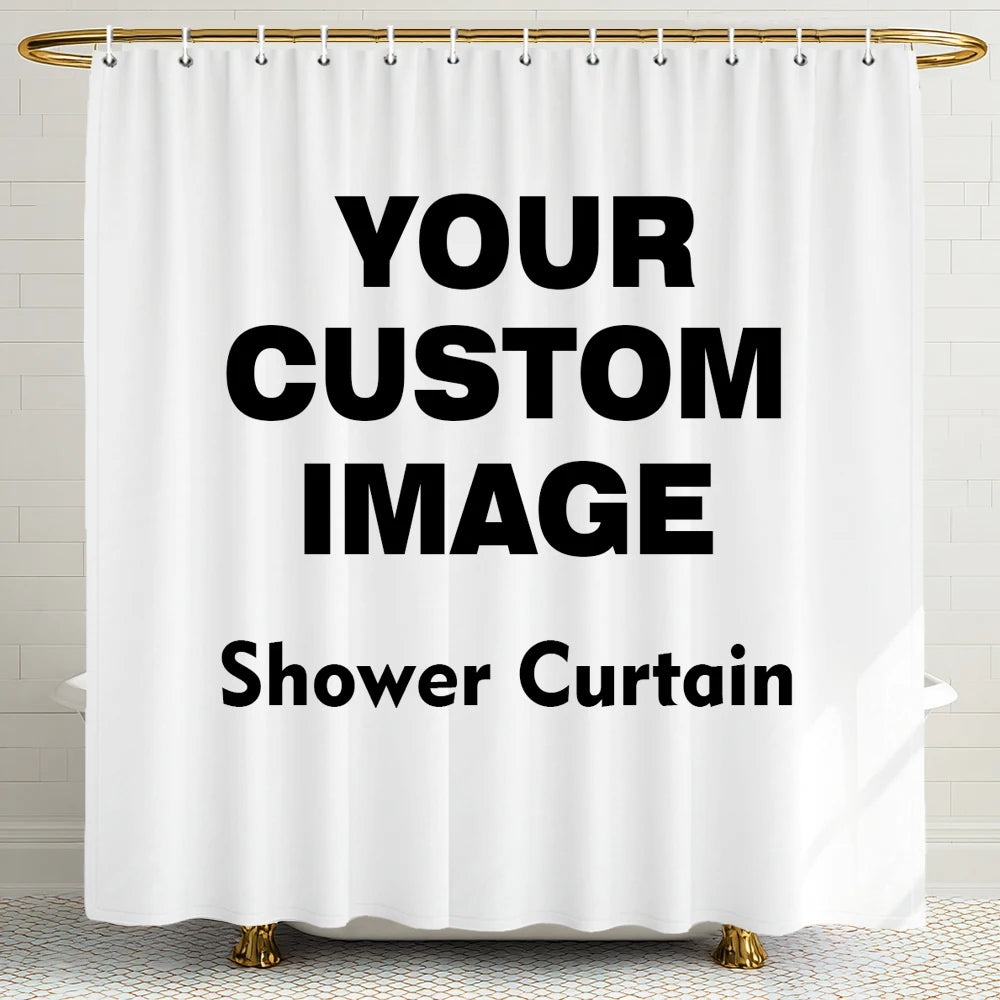 rideau douche personnalisable blanc rayures verticales moderne tapis pièces anneaux suspension polyester