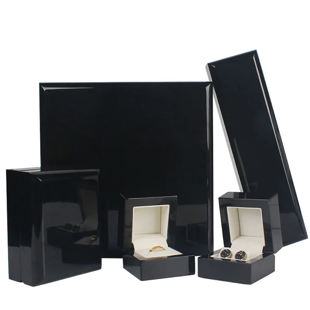 boîte rangement bijoux velours bois classique or noir blanc doré strass chaîne
