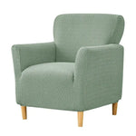 housse fauteuil moderne herringbone gris vert marron polyestère jacquard machine 80cm 90cm restaurant