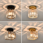 lampe moderne cristal noir doré transparent rayures horizontales