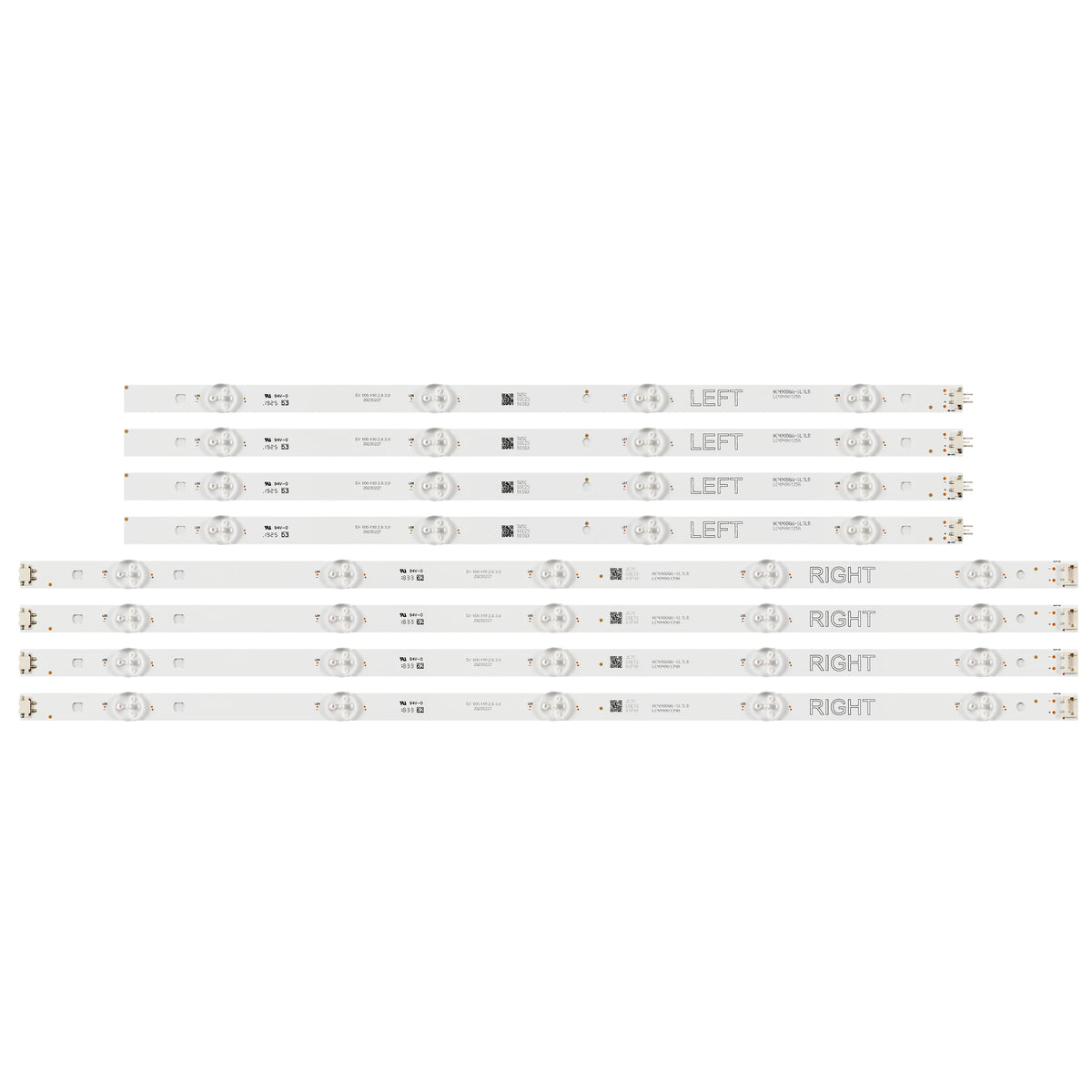 bande lumineuse blanche moderne connecteurs électriques fixations accessoire éclairage led téléviseur