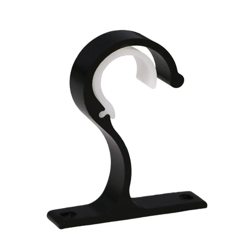 supports tringles rideaux métal noir blanc gris moderne minimaliste lisses murales fixations tringle métallique