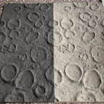 papier peint mural moderne texture lunaire cratères gris noir blanc minimalisteintérieur décoration