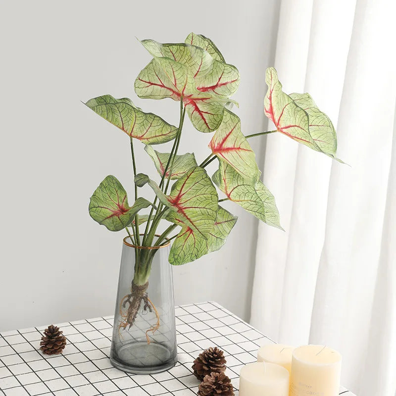 plantes artificielles vertes feuilles soie decoration extérieur moderne minimaliste
