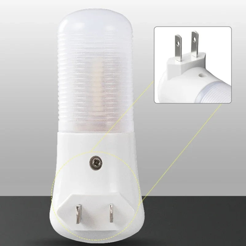 veilleuse lampe nuit bougie blanc moderne prise murale interrupteur led abs certification ul ccc