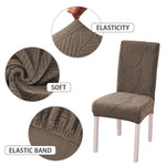 housses chaise feuilles imprimées gris moderne protection durable 38 48cm fixations élégantes 1pc 6pcs