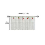 rideau polyester blanc dentelle translucide classique cuisine fenêtre 140cm 45cm