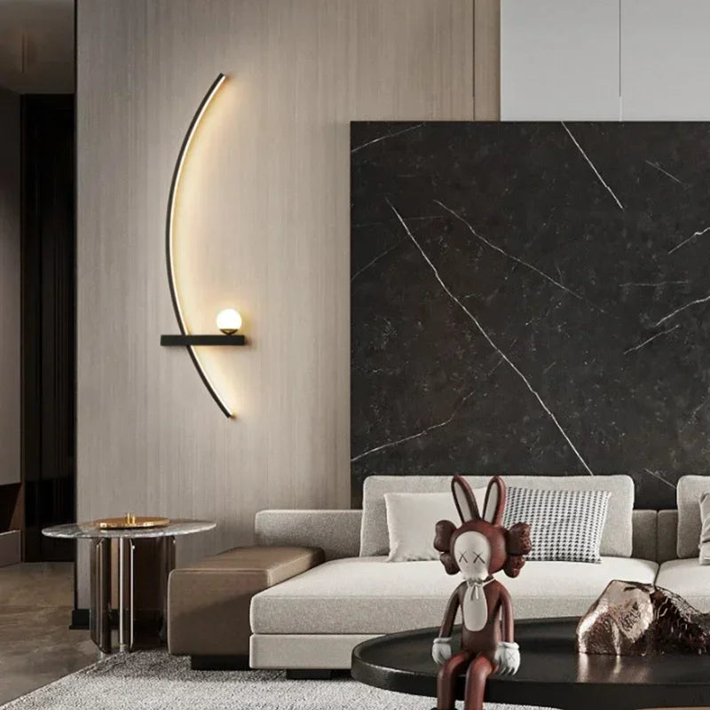 lampes murales modernes étagère translucides noires blanches minimaliste