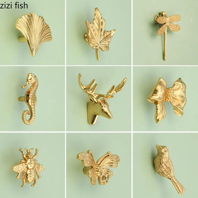 porte serviettes or artisanal abeille papillon libellule feuille cerf simple deco mural