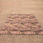 tapis sol oxford camouflage feuilles branches vert olive marron clair noir pratique résistant camping