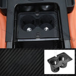 organisateur rangement voiture orange texture cuir moderne adhésif compartiments tasses objets smartphone
