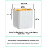 pots carrés auto arrosage plante verte intérieur balcon nordique rayures verticales plastique épaisseau