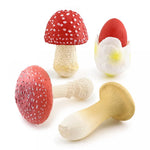 miniatures champignons réalistes photographie accessoires gris rouge blanc marron opaques pastoralesextérieur