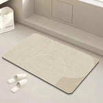 tapis sol moderne rayures cercles concentriques beige résistant rides extérieur adultes polyvalent polyester