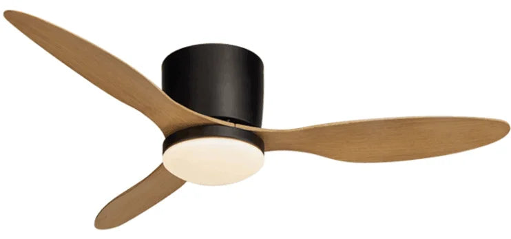 ventilateur led blanc bois noir moderne vitesses télécommande 42 52 pouces