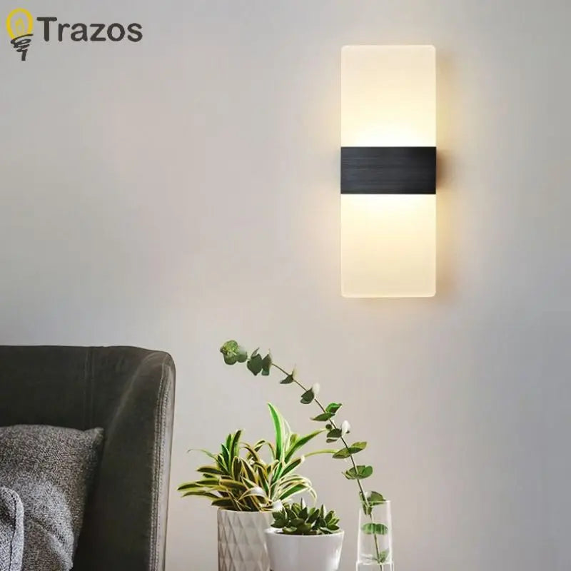 applique murale led moderne blanc noir minimaliste éclairage chambre entrée étude salle bain