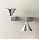 applique murale moderne conique minimaliste noir argenté or led chambre cuisine étude entree salon