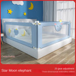 clôture lit enfant bleu clair motifs animaux clips magnétiques gris clair lune étoile moderne
