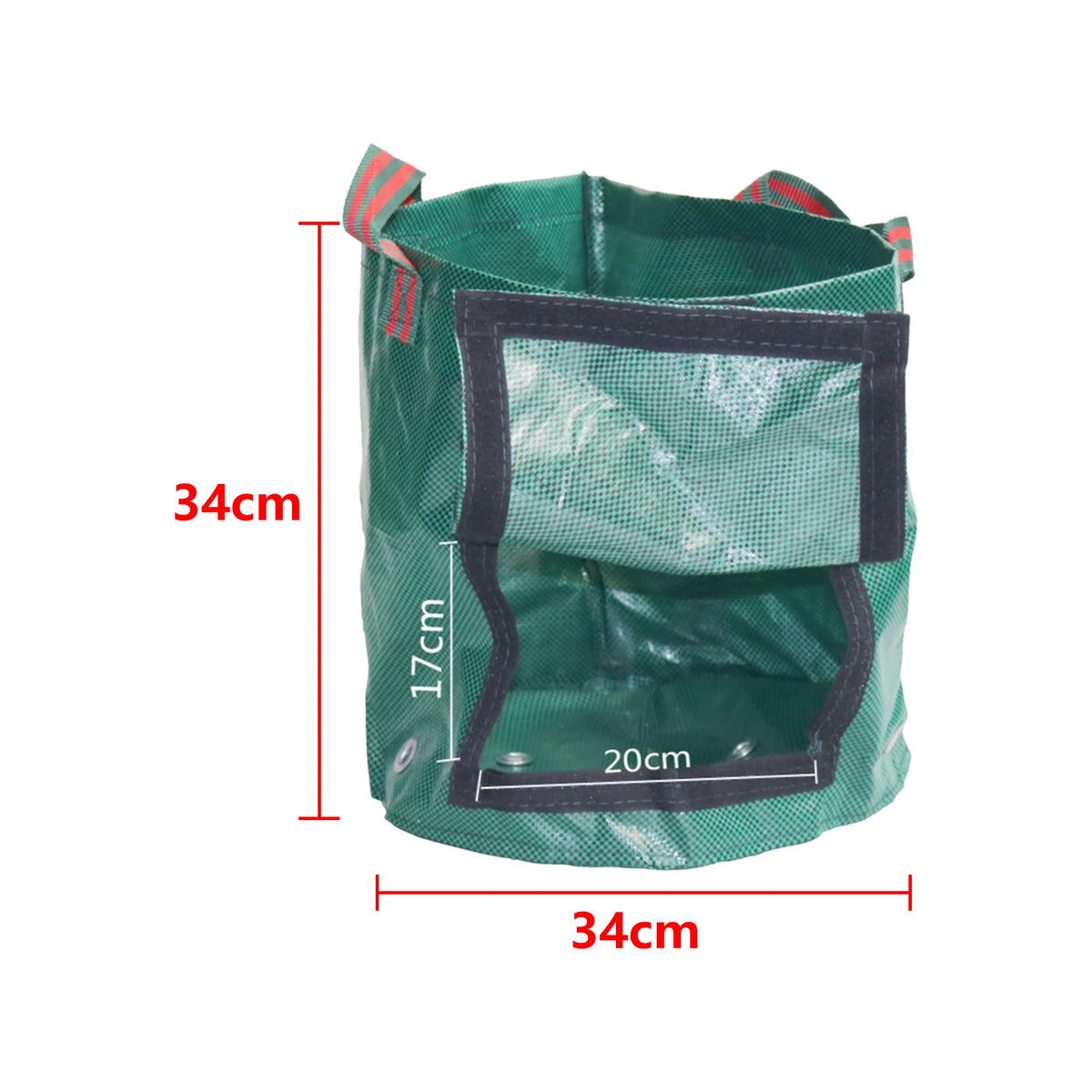 sacs culture tissu texturé fonctionnels jardinage attaches velcro pommes terre plantes vertes opaque fenêtre